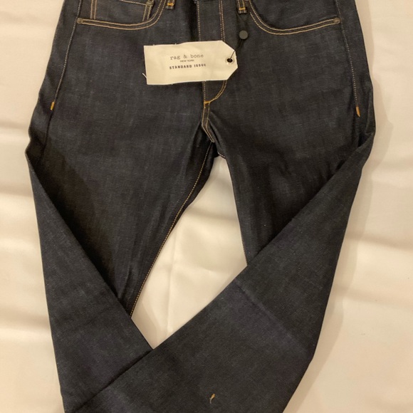 RAG AND BONE NWOT JEANS SZ 31  Style #M1223C401 Fit 2. Slim Raw Denim - Picture 11 of 13